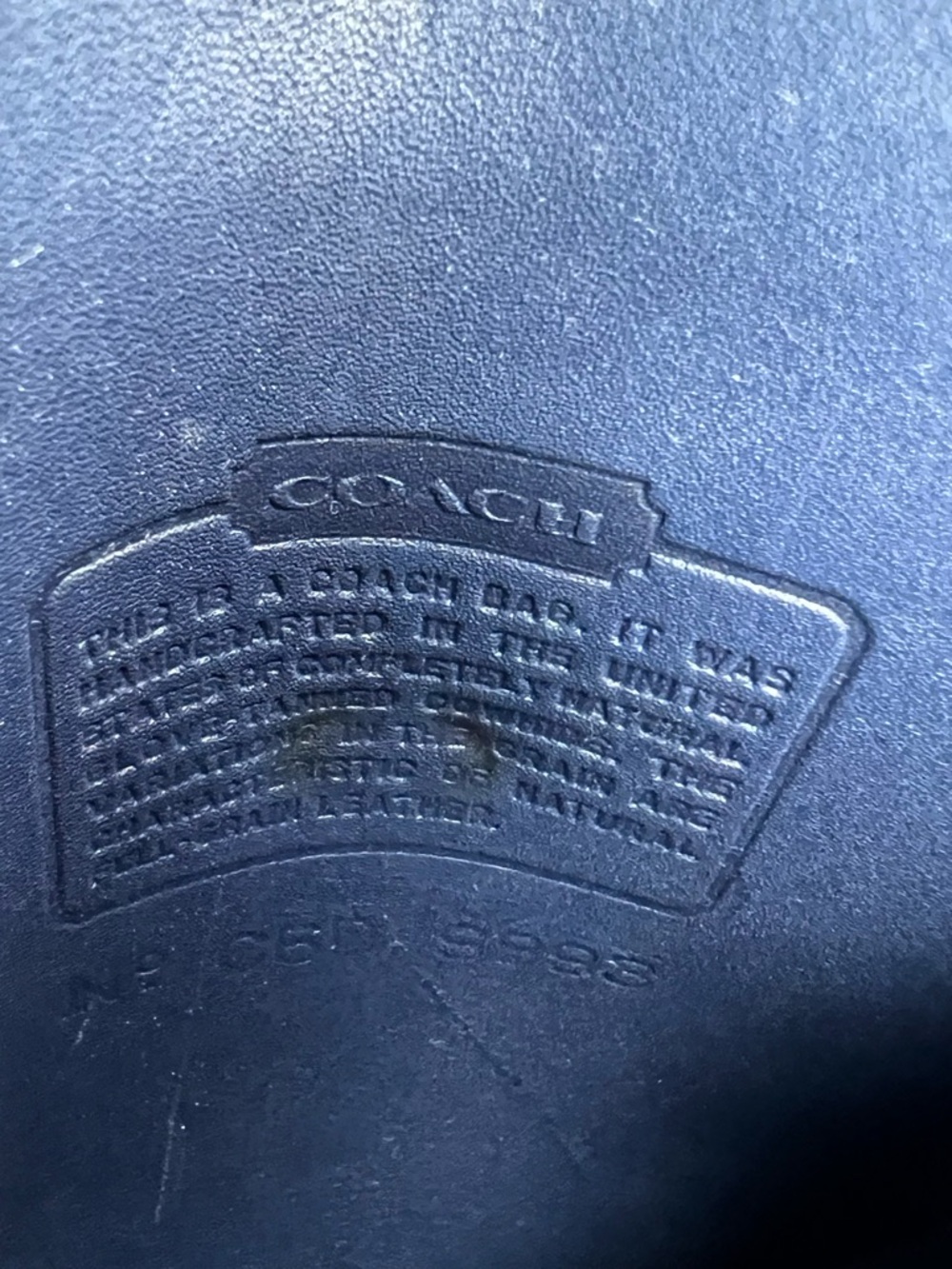 Vintage Coach Blue Leather Scooter Bag - Picture 9 of 15